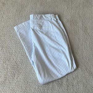 Gap Womens Slim City Crop Blue White Seer Stripe Cropped Trouser Pants New 8